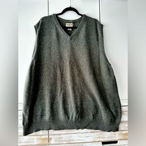 George Foreman Comfort Zone 3X Big Cotton V Neck Sweater Vest Men